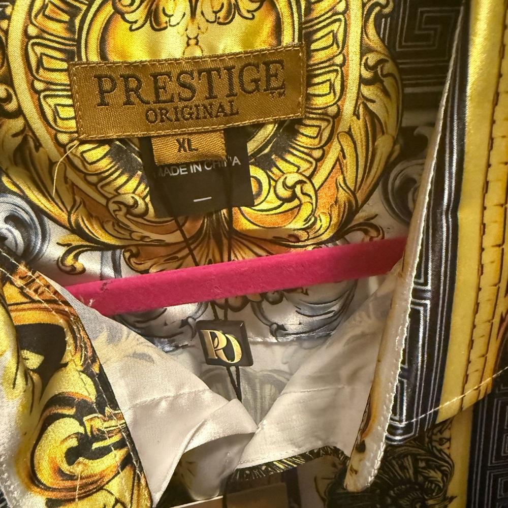 Men's Gold and Black Shorts